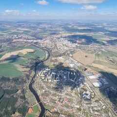 Flugwegposition um 11:43:58: Aufgenommen in der Nähe von Okres Tábor, Tschechien in 1351 Meter
